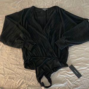 Plisse Wrap Bodysuit